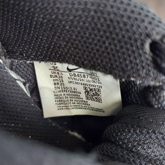 Nike Air Force 1 PS Recycled Wool Pack Black DB 4587-001 Kids Size 9C - Picture 9 of 9